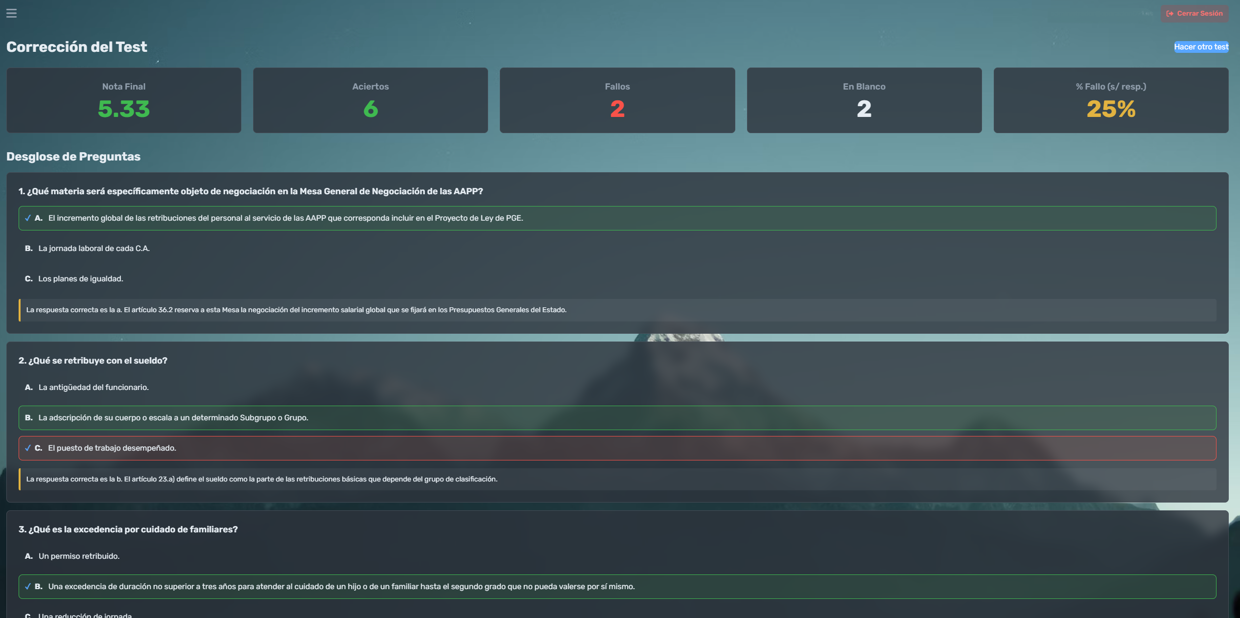 Tests Personalizados